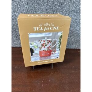 Tea For One Ceramic‎ Tea Pot & 8 oz Mug Gift Set New